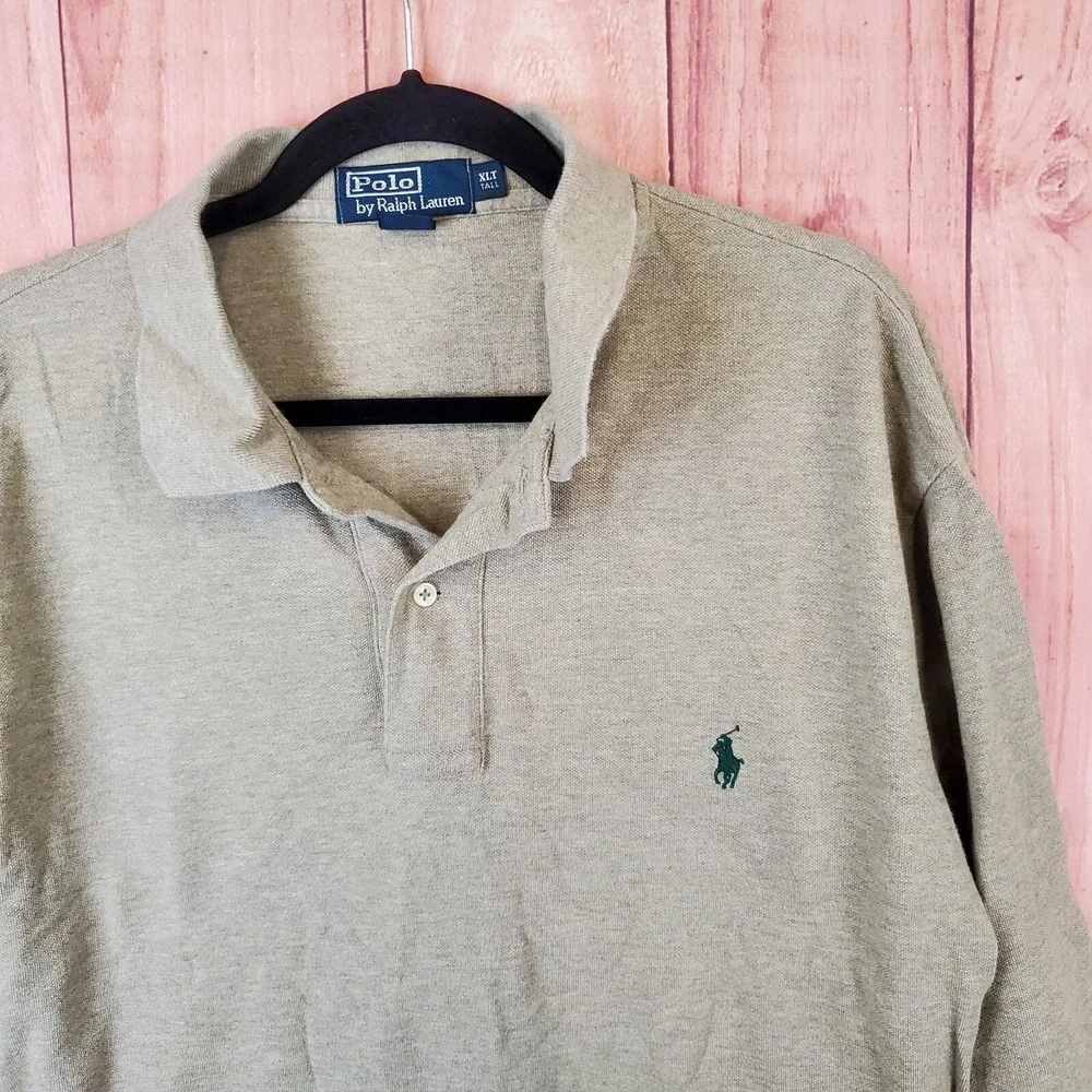Polo Ralph Lauren Long Sleeve‎ Polo Shirt Mens Sz XLT Rugby Big & Tall Pullover